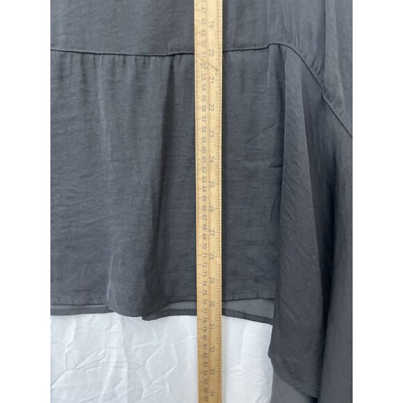 DG2 Diane Gilman Tunic Shirt Women 2XL Black Asymmetrical Hem Long Sleeve NWT - Picture 7 of 11